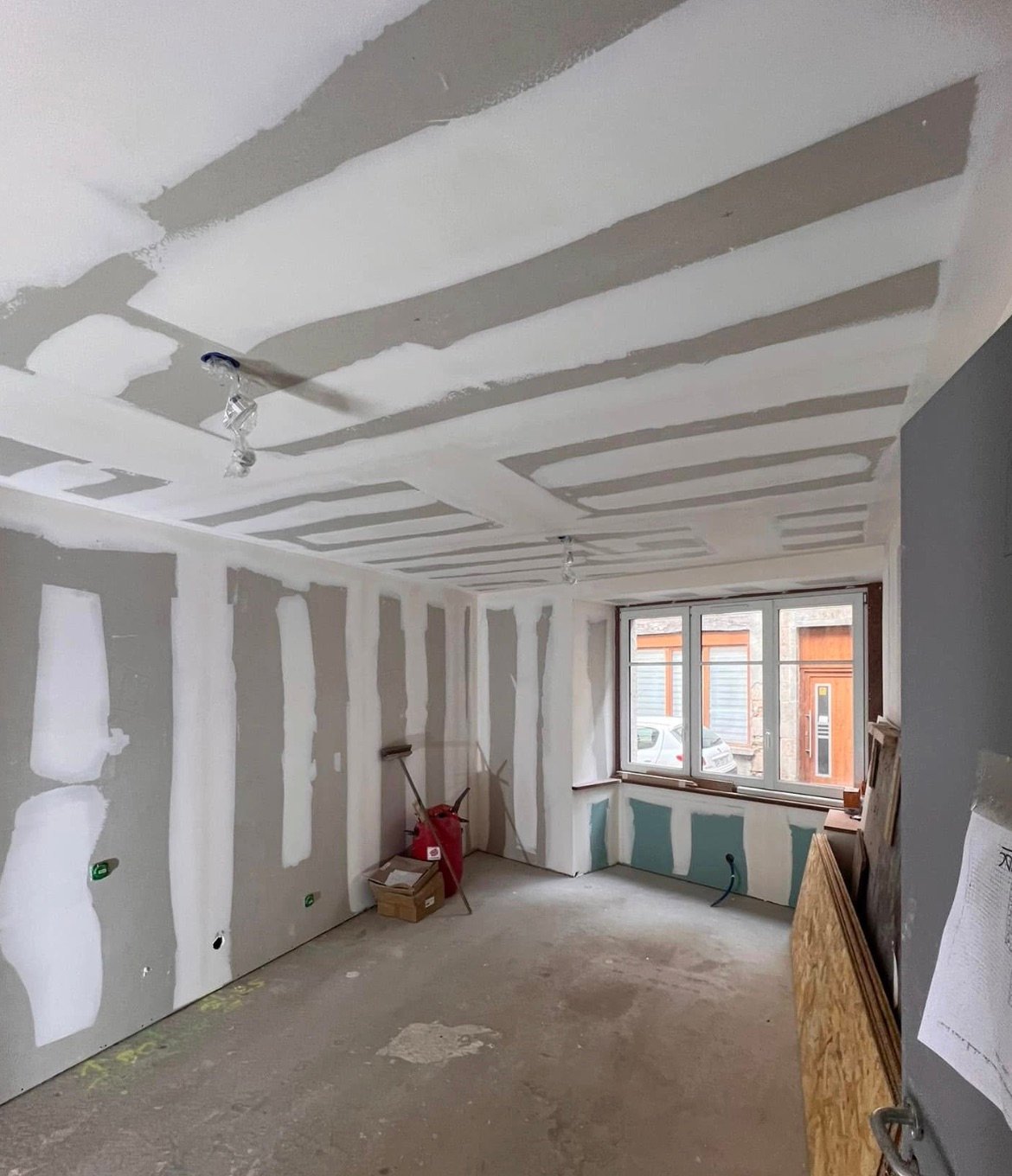 Bandage placo plafond et murs – Le Jointeur Rennais